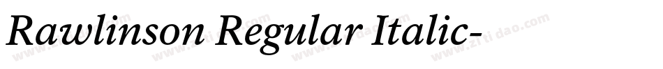 Rawlinson Regular Italic字体转换